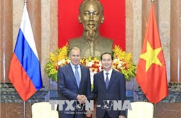 Chủ tịch nước Trần Đại Quang tiếp Bộ trưởng Ngoại giao Liên bang Nga