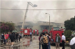 Vĩnh Phúc: Cháy lớn tại phân xưởng Công ty may Vina Korea 
