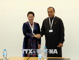 Chủ tịch Quốc hội Nguyễn Thị Kim Ngân gặp Chủ tịch Quốc hội Sri Lanka 