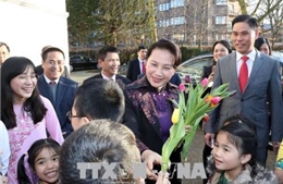  Chủ tịch Quốc hội gặp gỡ cán bộ Đại sứ quán và đại diện cộng đồng người Việt Nam tại Hà Lan 