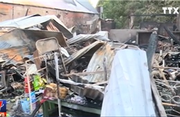 Cháy chợ làm thiệt hại 5 căn nhà tại Kiên Giang