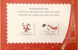 Phát hành bộ tem đặc biệt kỷ niệm 45 năm quan hệ Việt Nam - Pháp
