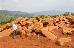 Làm rõ, xử lý các vụ khai thác đá trái phép ở xã Ia Bă, Gia Lai 