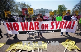 Biểu tình tại nhiều thành phố Mỹ phản đối chiến dịch không kích Syria