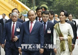 Cố vấn Nhà nước Myanmar kết thúc chuyến thăm chính thức Việt Nam