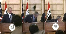 Nhà báo ném giày vào Tổng thống Mỹ Bush tranh cử Quốc hội Iraq