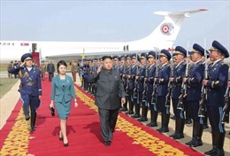 Hình ảnh chuyên cơ siêu sang chở lãnh đạo Triều Tiên Kim Jong-un tới Trung Quốc