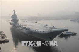 Trung Quốc cho chạy thử trên biển tàu sân bay đầu tiên chế tạo trong nước