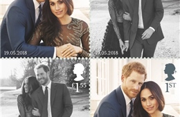 Bức ảnh nào được sử dụng trong bộ tem đặc biệt chào mừng đám cưới Hoàng gia Anh? 