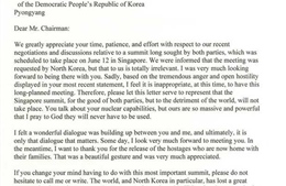 Toàn văn bức thư Tổng thống Trump gửi nhà lãnh đạo Triều Tiên tuyên bố hủy họp