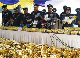Malaysia thu giữ lượng ma túy đá lớn nhất từ trước tới nay 