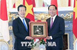 Chủ tịch nước Trần Đại Quang tiếp Chủ tịch Đảng Công Minh của Nhật Bản