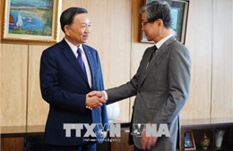 Bộ trưởng Bộ Công an Tô Lâm làm việc với Chủ tịch Ủy ban Công an quốc gia và Tư lệnh Cảnh sát quốc gia Nhật Bản 
