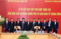Ban Cán sự Đảng Chính phủ, Ban Kinh tế Trung ương ký Quy chế phối hợp công tác 