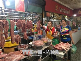 Giá bán lẻ thịt lợn tại TP Hồ Chí Minh vẫn ổn định