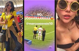 WORLD CUP 2018: Em gái James Rodriguez khoe nhan sắc vạn người mê trên khán đài World Cup