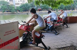 Xe đạp lọc nước bảo vệ môi trường vừa đưa vào sử dụng đã hư hỏng
