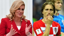 Nữ Tổng thống Croatia khiến Quả bóng vàng World Cup 2018 Luka Modric lu mờ