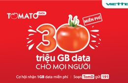 Viettel tặng khách hàng 30 triệu GB data