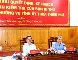 Triển khai quyết định, kế hoạch của Ban Bí thư đối với Ban Thường vụ Tỉnh ủy Thừa Thiên Huế 