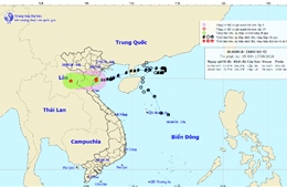Bão số 4 suy yếu khi đi vào vùng biển Thái Bình - Nghệ An