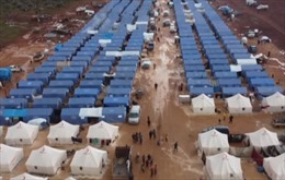 Trại tị nạn mới dựng cho thường dân tháo chạy từ Idlib nương náu