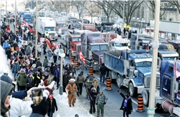 Hàng nghìn xe tải kéo về thủ đô biểu tình, Thủ tướng Canada sơ tán đến nơi an toàn