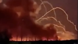 Lại cháy kho đạn của Nga giáp biên giới Ukraine