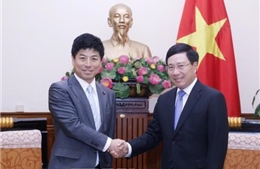 Phó Thủ tướng Phạm Bình Minh tiếp Quốc vụ khanh Bộ Ngoại giao Nhật Bản
