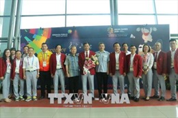 ASIAD 2018: Đoàn Thể thao Việt Nam được đón tiếp nồng nhiệt tại Indonesia