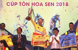 VĐV Parra Jordan (đội Bikelife Đồng Nai) nhất chặng 3 Giải xe đạp quốc tế VTV Cúp Tôn Hoa Sen 2019