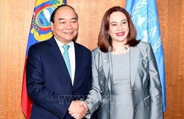 Thủ tướng Nguyễn Xuân Phúc gặp Chủ tịch Đại hội đồng và Tổng Thư ký Liên hợp quốc