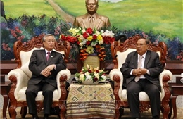 Tổng Bí thư, Chủ tịch Lào tiếp Đoàn đại biểu cấp cao Việt Nam
