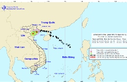 Áp thấp nhiệt đới vào Đồng bằng trung du Bắc Bộ với sức gió giật cấp 8
