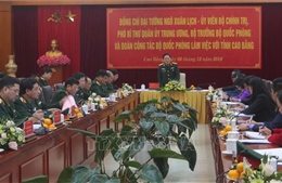 Đoàn công tác Bộ Quốc phòng làm việc với tỉnh Cao Bằng