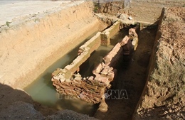 Ninh Bình phát hiện kiến trúc mộ gạch tại sân trường tiểu học
