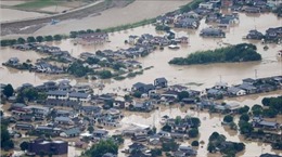 Điện thăm hỏi về mưa lớn kéo dài tại Nhật Bản