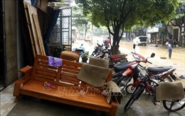 Mưa lớn gây ngập úng một số tuyến đường ở thành phố Lào Cai
