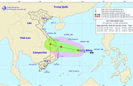 Áp thấp nhiệt đới khả năng đi vào đất liền các tỉnh Trung Bộ, sẽ tăng mưa trở lại