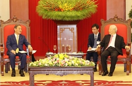 Tổng Bí thư, Chủ tịch nước Nguyễn Phú Trọng tiếp Thủ tướng Nhật Bản Suga Yoshihide 