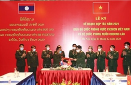 Bộ Quốc phòng Việt Nam và Bộ Quốc phòng Lào ký Kế hoạch hợp tác năm 2021