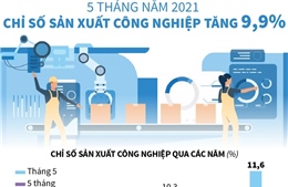 5 tháng năm 2021: Chỉ số sản xuất công nghiệp tăng 9,9%