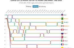 Brazil ghi nhận trên 500.000 ca tử vong do COVID-19, đứng thứ hai thế giới