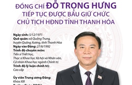 Đồng chí Đỗ Trọng Hưng tiếp tục được bầu giữ chức Chủ tịch HĐND tỉnh Thanh Hóa