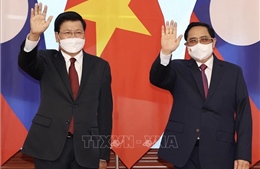Thủ tướng Phạm Minh Chính hội kiến Tổng Bí thư, Chủ tịch nước Lào Thongloun Sisoulith