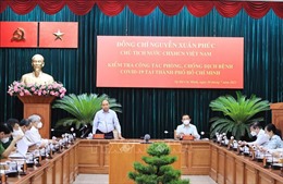 Chủ tịch nước làm việc với lãnh đạo TP Hồ Chí Minh về công tác phòng, chống dịch 