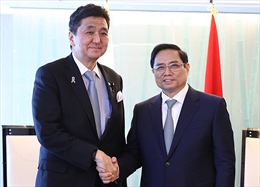Thủ tướng Phạm Minh Chính tiếp Bộ trưởng Quốc phòng Nhật Bản và Thống đốc tỉnh  Kanagawa Kuroiwa Yuji