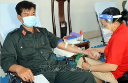 Ngày hội hiến máu tình nguyện của tuổi trẻ Công an nhân dân tại Sóc Trăng