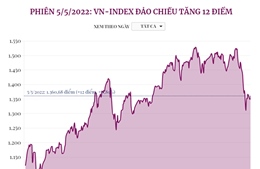 Phiên 5/5/2022: VN-Index đảo chiều tăng 12 điểm