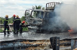 Hoàn thành sửa chữa mặt đường cao tốc Trung Lương sau vụ cháy xe chở nhớt